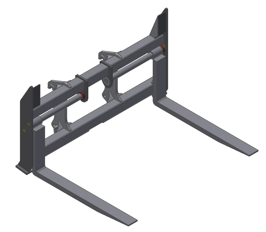 TAG Manual Adjustable Construction Forks | Carriage Width 106" | Tine Length 72"–96" | Machine Size 37.5-40 Tons | For Wheel Loaders