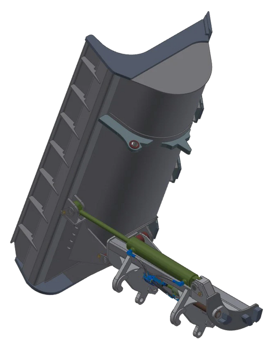 TAG Side Dump Bucket | Capacity 1.00–4.50 yd | Width 84"–112" | Machine Size 0.8–2.4 Tons | For Wheel Loaders