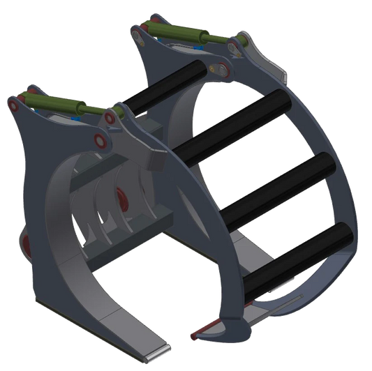 TAG Sorting Grapple Forks | Carriage Width 64"-84" | Tine Length 36"–60" | Machine Size 15-40 Tons | For Wheel Loaders