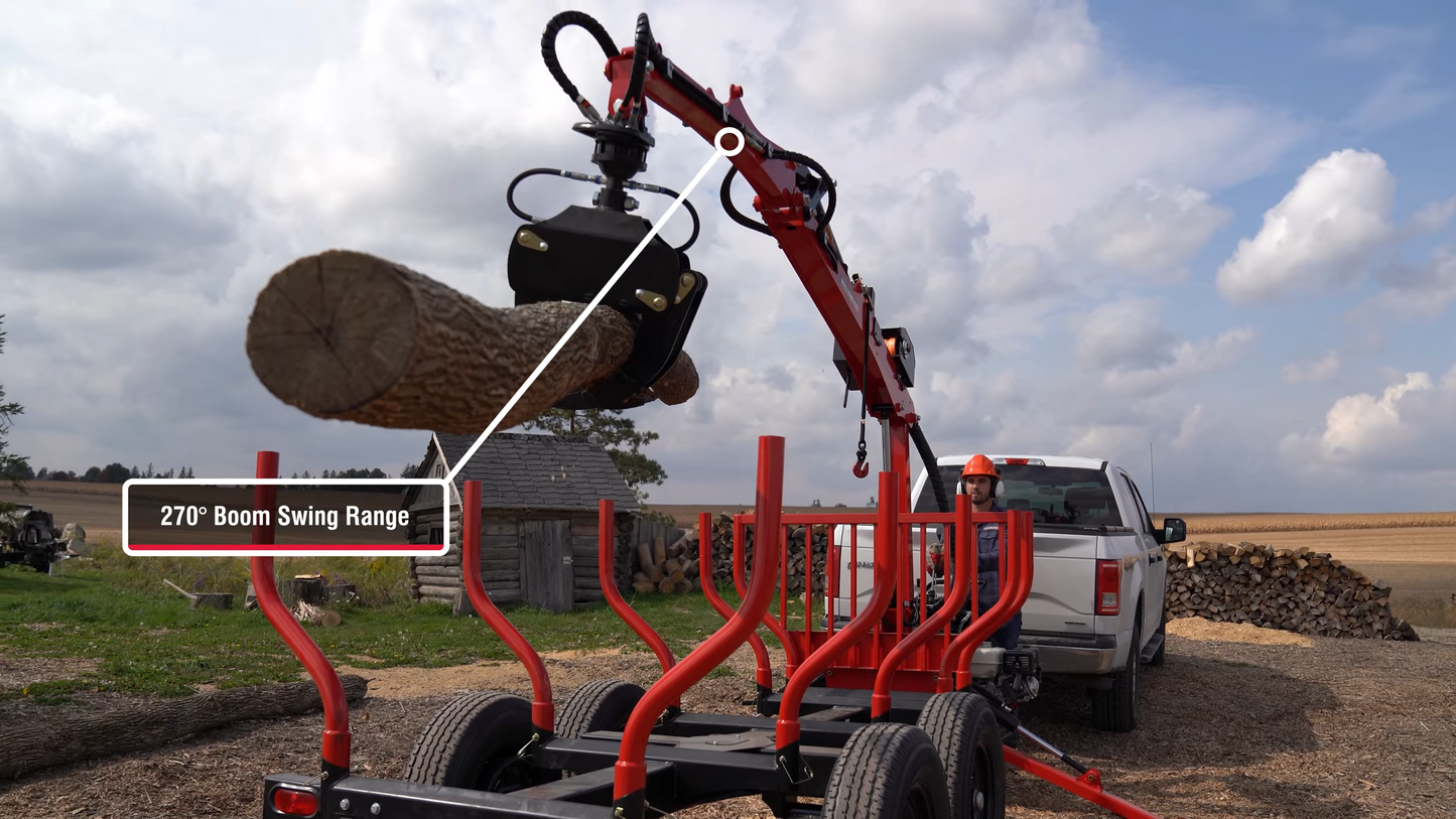 Wallenstein | Log Loader | Models LXT-95 & LXT-115 | Bed Length 96" To 132" | Horsepower 6.5 To 10 HP | For Tractors