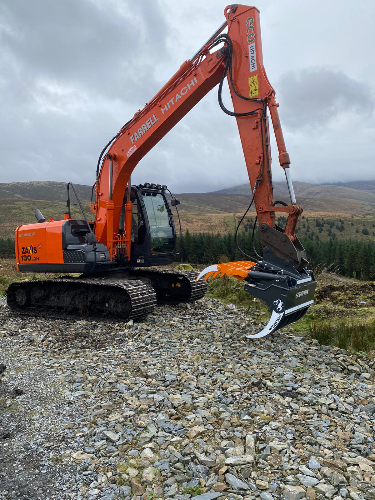 MDE Machinery | Scorpion Grapple | Model S500 To S1900 | Width 26.4" To 75" Inches | Machine Size 1.5 - 55 Tons | For Excavators