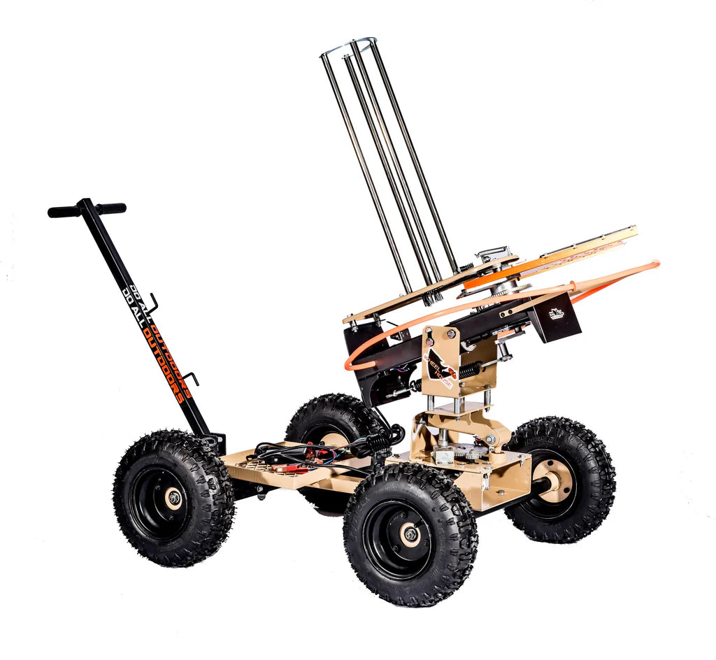 Do All Traps The Wheelhouse Pro Clay Target Thrower | Wireless Remote Range 300' ft | 50-Clay Target Feeder