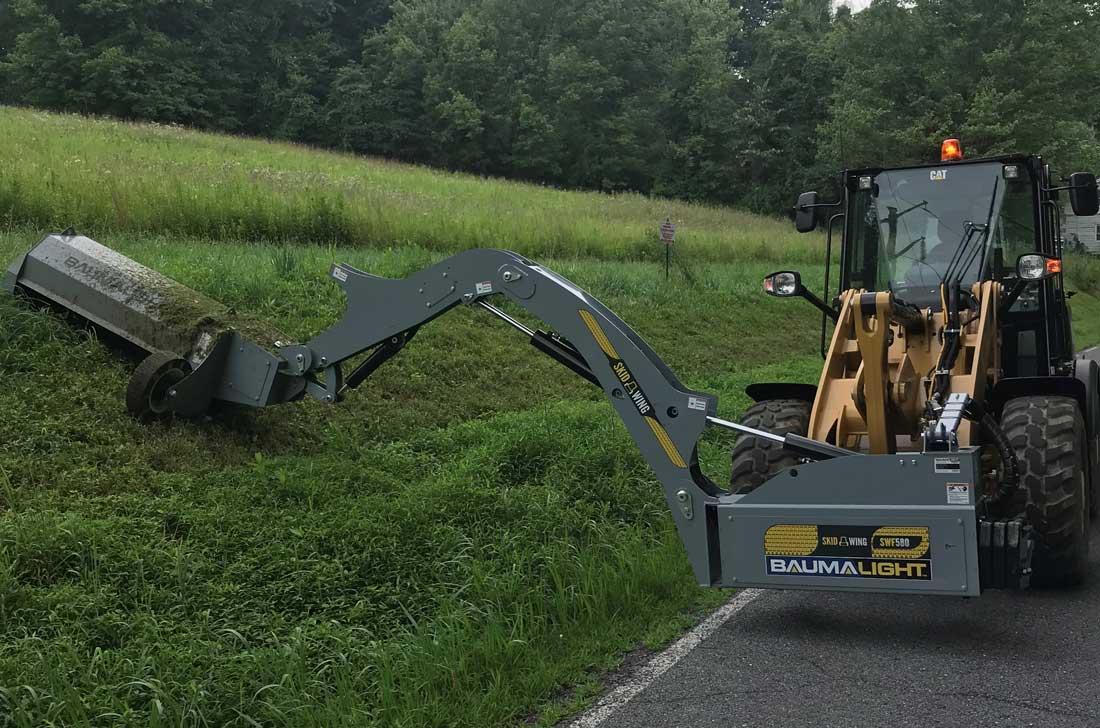 Baumalight Boom Mower | Model SWA/SWF Series | Reach 6' To 14' | Cutting Width 48" & 60" | Hydraulic Flow Range 15-35 GPM | For Skid Steers