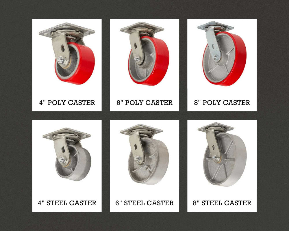 Express Steel | Self-Dumping Hopper | Model Wright Stainless Steel | SKU 5077SS | Capacity 0.5 Yard | Load Rating 4,000 lb | Weight 445 lbs | For Forklifts & Pallet Forks