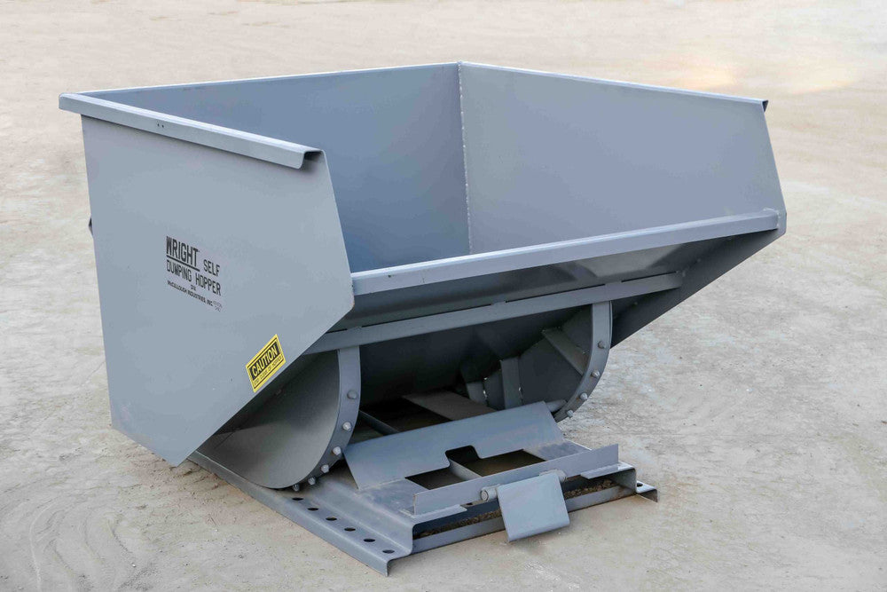Express Steel 2 Yard Wright Bump Release Hopper | SKU 20055BR | Width 57.75" | Fork Pocket 3" | Hydraulic Flow 15–20 GPM | For Forklifts & Skid Steers