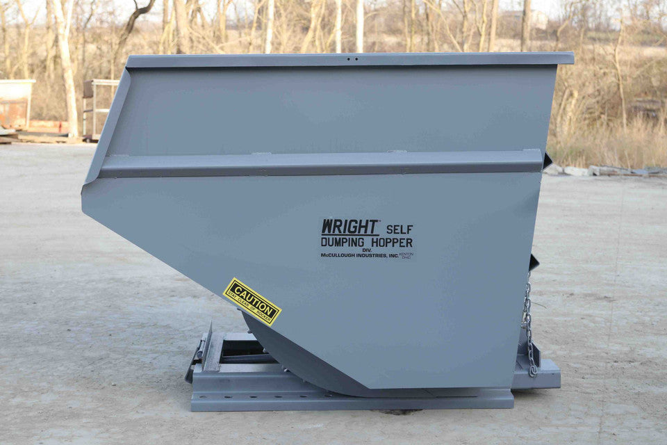 Express Steel 2 Yard Wright Bump Release Hopper | SKU 20055BR | Width 57.75" | Fork Pocket 3" | Hydraulic Flow 15–20 GPM | For Forklifts & Skid Steers