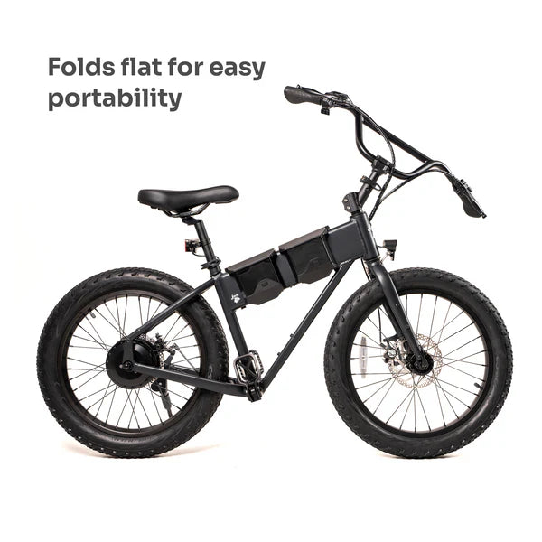 JackRabbit | Micro Electric Bike | Model XG Pro | 20” Suspension Tires | 749 W Hub Motor | 48+ Mile Range | 37 lb Lightweight Frame | For Urban Commuting, Travel & Off-Road Fun