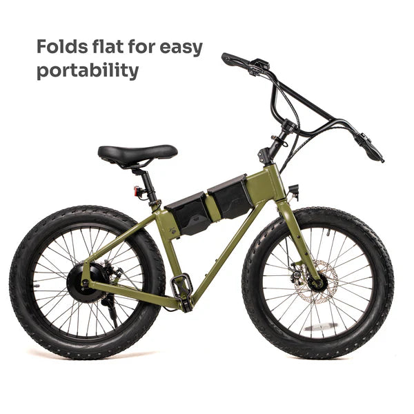 JackRabbit | Micro Electric Bike | Model XG Pro | 20” Suspension Tires | 749 W Hub Motor | 48+ Mile Range | 37 lb Lightweight Frame | For Urban Commuting, Travel & Off-Road Fun
