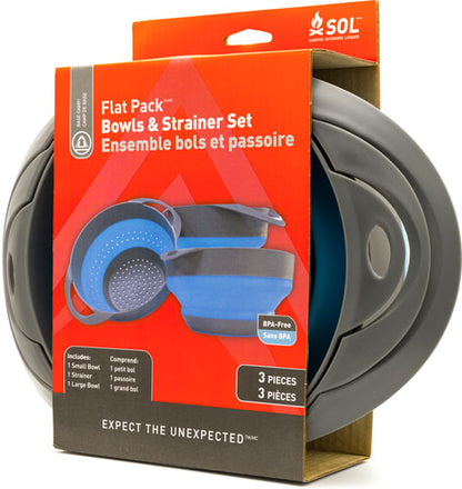 Arb Sol Flat Pack Bowl Combo - W/small & Large Bowl/strainer