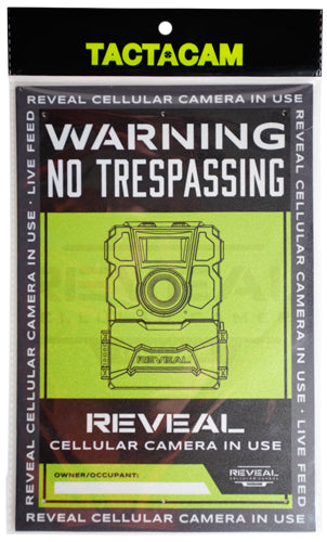 Tactacam Reveal No Trespassing - Sign 3pk