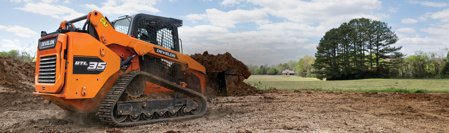Develon | Compact Track Loader | Model DTL35 | Capacity 1.9 Tons | Horsepower 115.3 HP | For Construction, Landscaping, & Material Handling