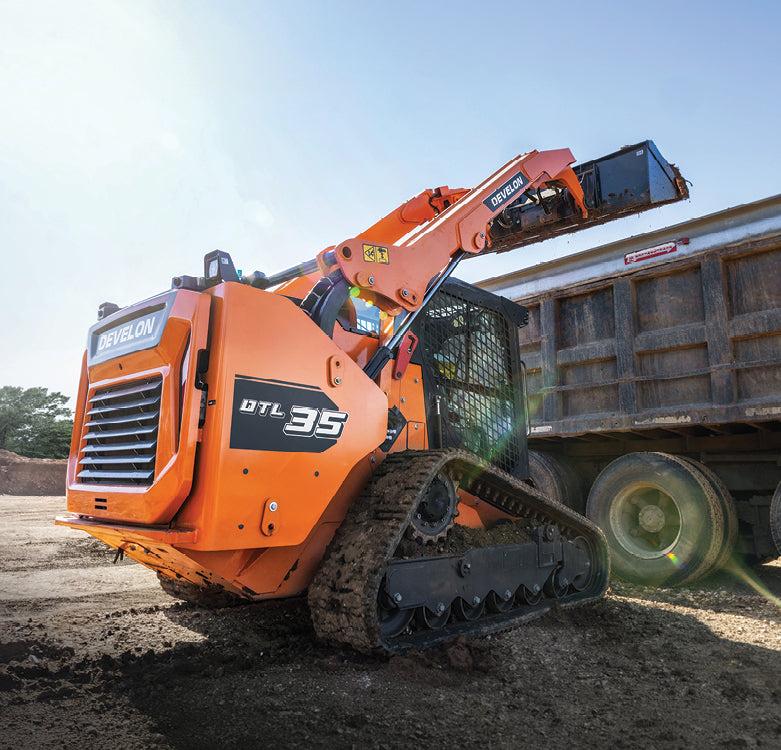 Develon | Compact Track Loader | Model DTL35 | Capacity 1.9 Tons | Horsepower 115.3 HP | For Construction, Landscaping, & Material Handling