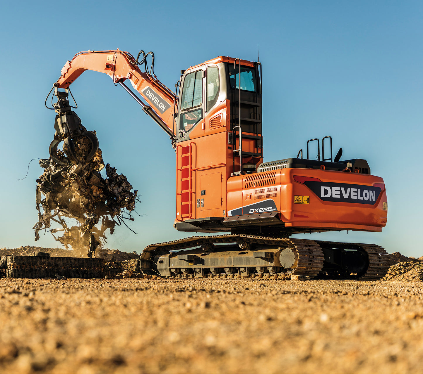 Develon | Material Handler | Model DX225MH-5 | Reach 35' 5" | Loading Height 40' 0" | 162 hp | 30.4 Tons | For Scrap, Recycling & Industrial Handling