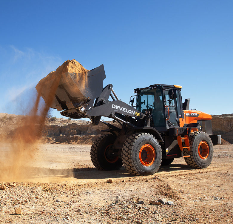 Develon | Wheel Loader | Model DL220-7 | Width 8' 4.4" | Horsepower 159.6 HP | For Construction, Agriculture & Material Handling