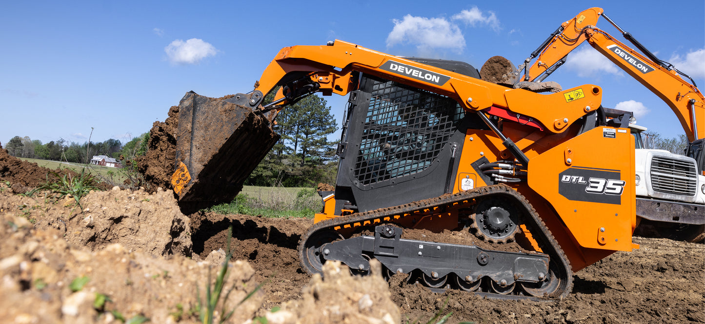 Develon | Compact Track Loader | Model DTL35 | Capacity 1.9 Tons | Horsepower 115.3 HP | For Construction, Landscaping, & Material Handling