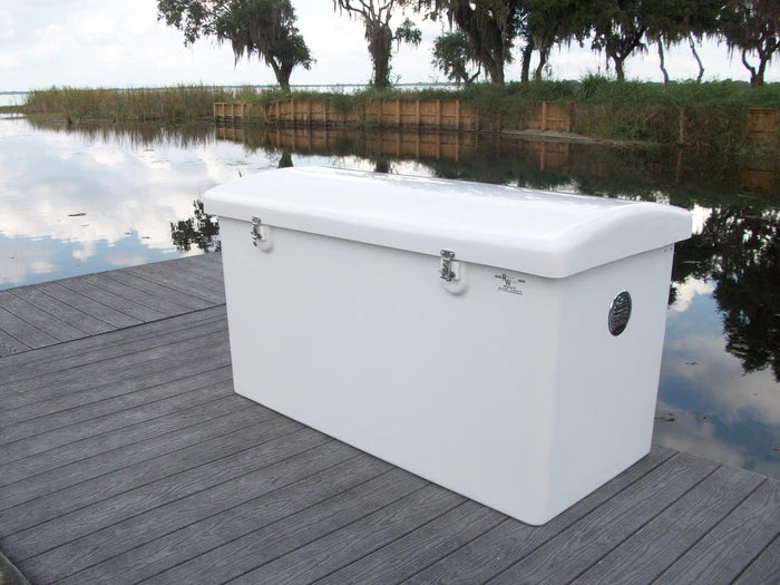 RIO MARINE CUSTOMS | Dock Box | Rough Water | Model RWDB50 | 50" W x 33" H x 29" D | Dive Tank Ready | For Marine Storage