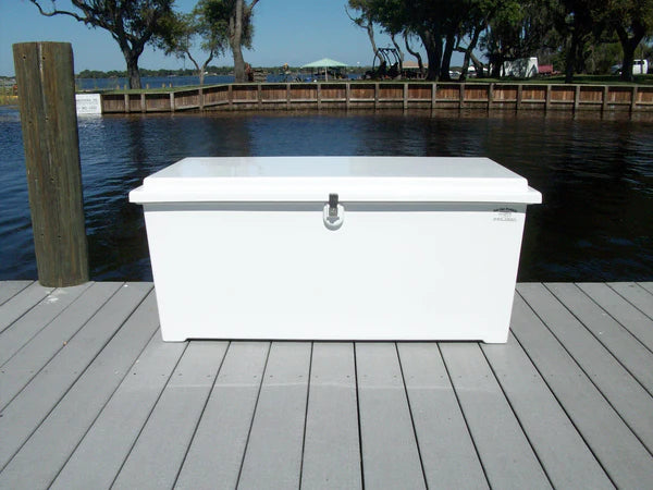RIO MARINE CUSTOMS | Sea Line Dock Box | Model SLDB50 | 51" W x 27" H x 24" D | Lightweight Build | Affordable Marine Storage Solution