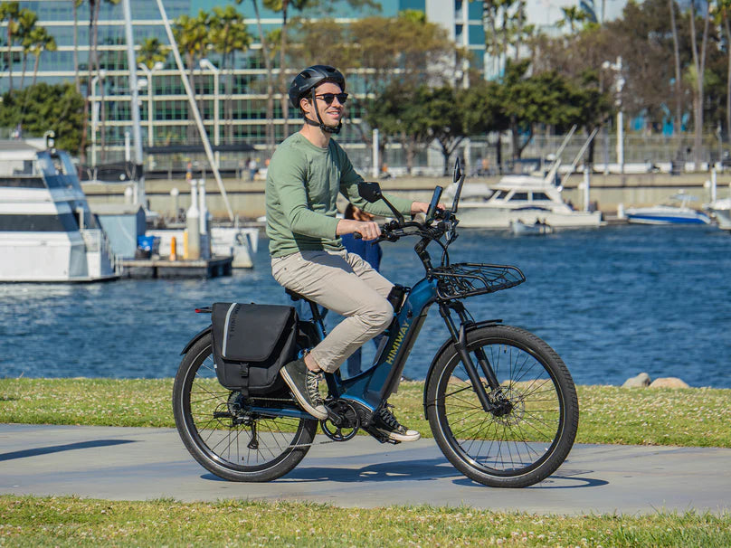 Himiway | Electric Bike | Model A7 Commuter | 27.5 x 2.4” Tires | 750W Hub Motor | 65 Mile Range | 400 lb Payload | Full Suspension Comfort | For Urban Comfort & All-Terrain Exploration