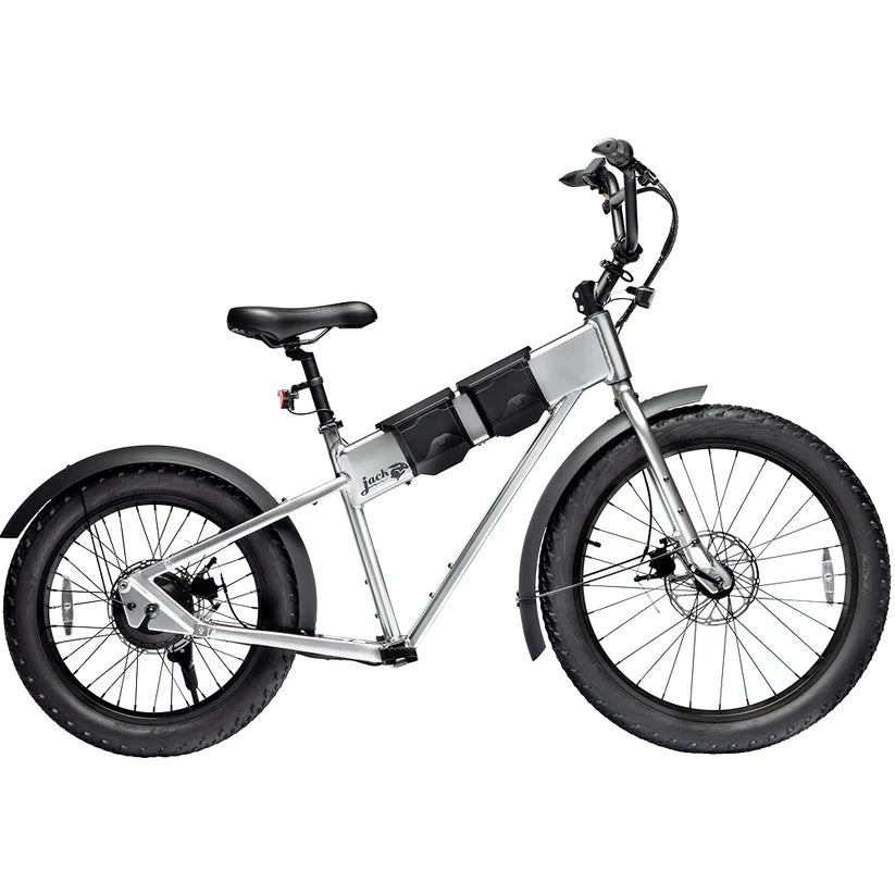 JackRabbit | Micro Electric Bike | Model MG Renegade | Lightweight Micro Hauler | 20” & 24” Off-Road Tires | 749W Cargo Motor | 48+ Mile Range | For Urban Commutes, Off-Road, Utility Hauling