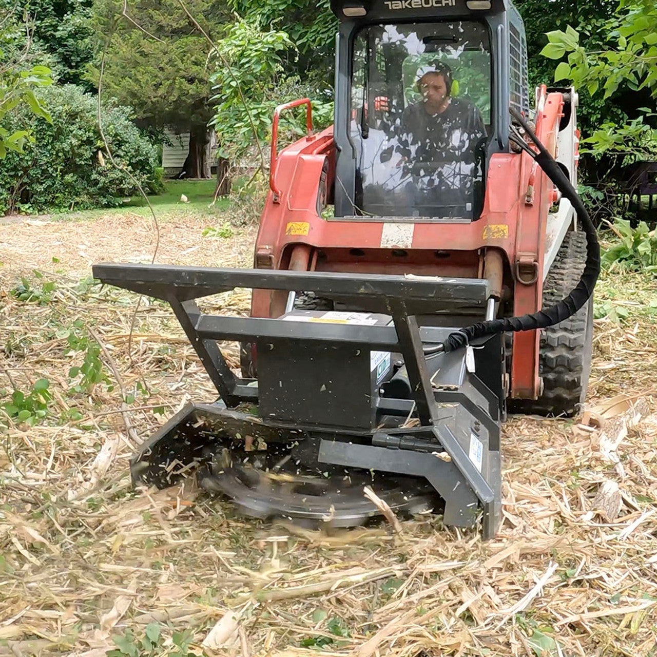 CID Forestry Disc Mulcher Attachment | Cutting Width 44" and 60" inches | For Skid Steer