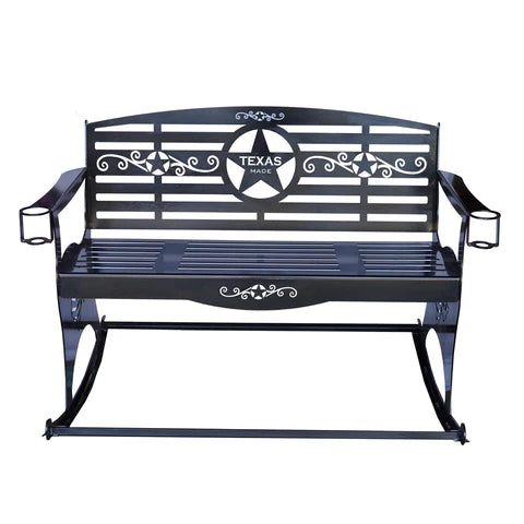 ASF Texas Rocking Bench | Model TXRB | Wide 55" inches | Weight 110 lbs | For Outdoor Relaxation