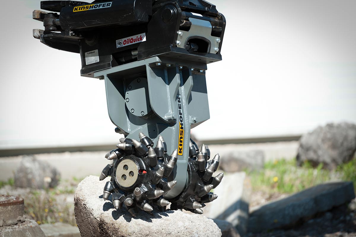 Auger Torque | Drum Cutter | Model DC Series | Length 28 To 53 Inches | Cutting Width 19 To 55 Inches | Machine Size 2 To 60 Tons | For Excavators