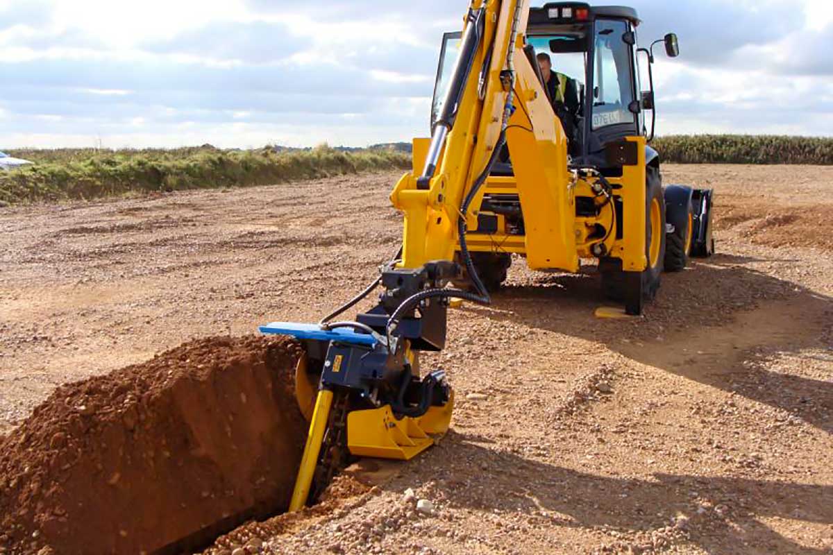 Auger Torque | Earth Drill Trencher | Model XHD-48 | 12" Width | Shaft Planetary Gearbox | Hydraulic Flow 18 To 30 GPM | 5 To 7.5 Tons | For Skid Steers