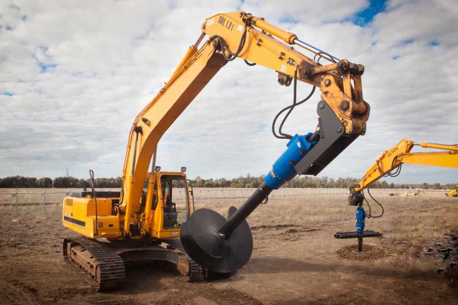 Auger Torque | Auger Range | Models PA Series | 22" To 60" Diameter | 4.33" Square Shaft | Machine Size 17 To 45 Tons | For Excavators