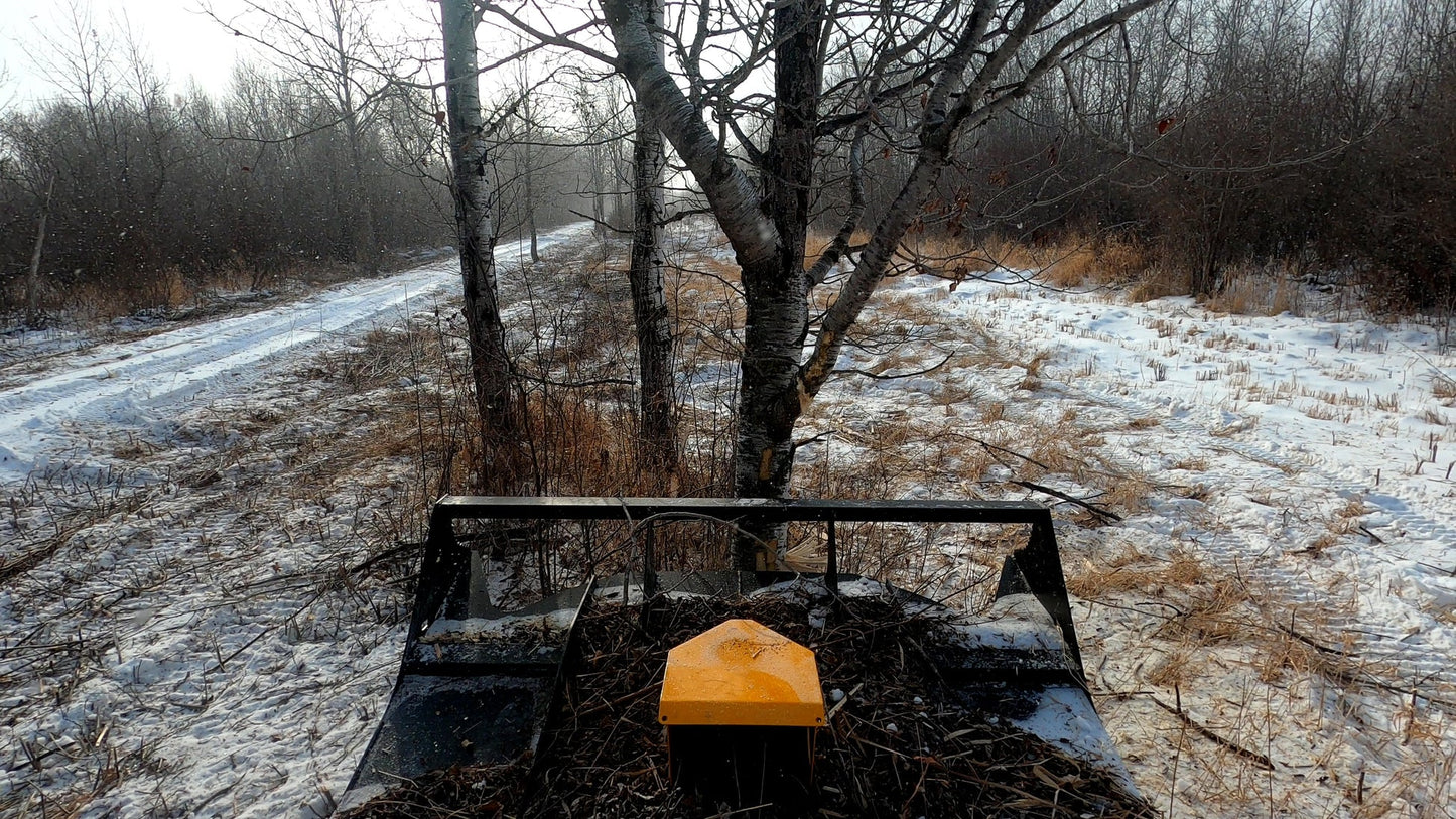 Erskine Industrial Direct Drive Heavy Duty Brush Mower | Model BM-72HD | Overall Width 77" inches | Flow Rate 30-42 GPM | For Skid Steer