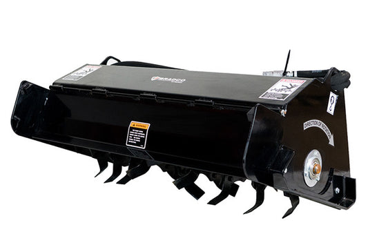 Paladin Tiller Mini Universal Hitch | Width 40" & 48” | 8-15 GPM | For Mini Skid Steer