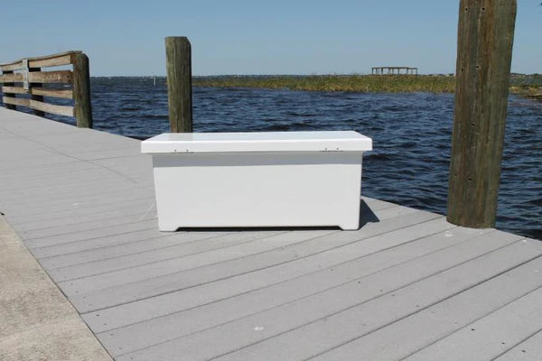 RIO MARINE CUSTOMS | Sea Line Dock Box | Model SLDB40 | 39" W x 16" H x 18" D | Standard Duty | Lightweight Storage | Universal Dock