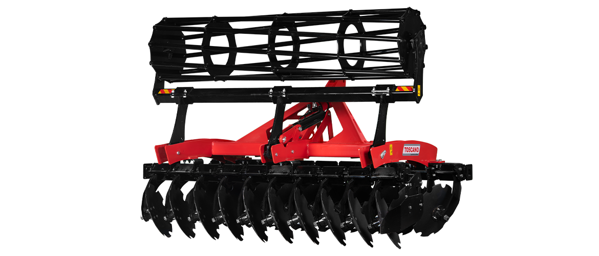 TOSCANO | Compact Disc Harrow | Model 20 Disc, 24 Disc & 28 Disc | Work Width 8.20 to 11.48 Feet | HorsePower 70-120 HP | For Tractor