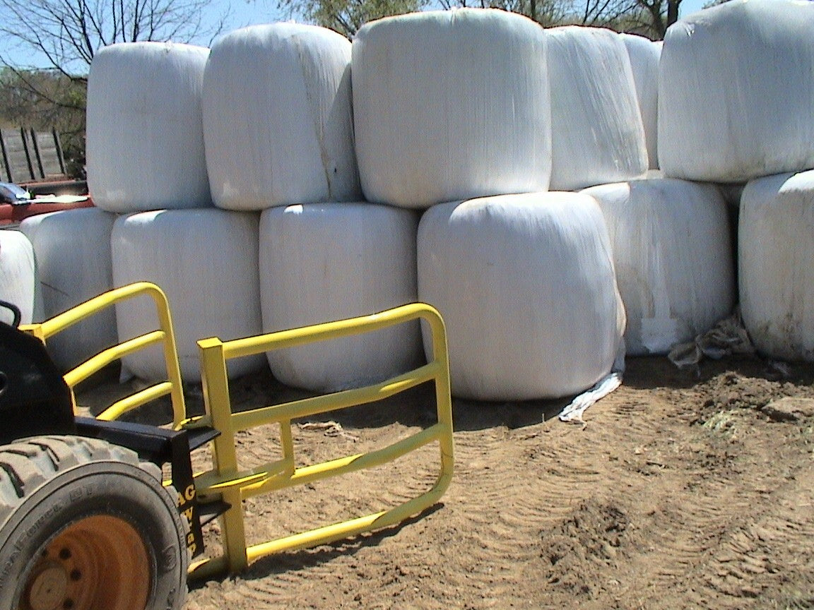 AgNation Wrap Round Bale Handler | Bale Size 4'x4' to 5'x5' in Diameter | Dual Cylinder | For Skid Steers & Tractors