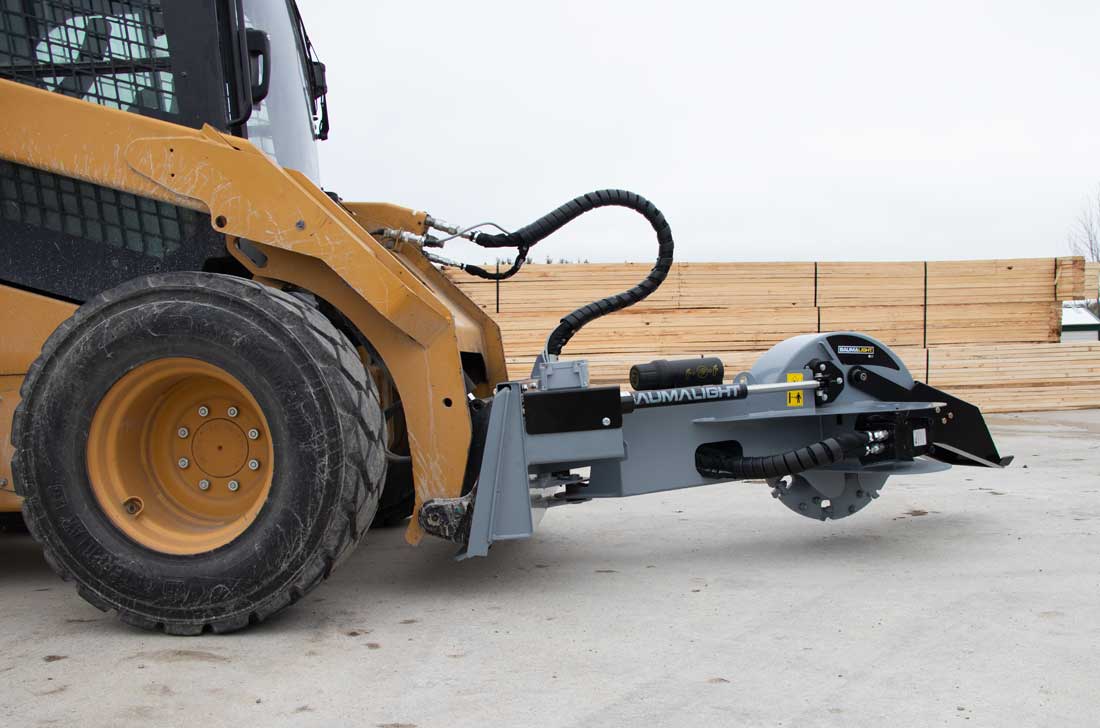 Baumalight | Stump Grinder | S22 | 24" Rotor | 12V Swing Actuator | 12–25 GPM | For Skidsteer