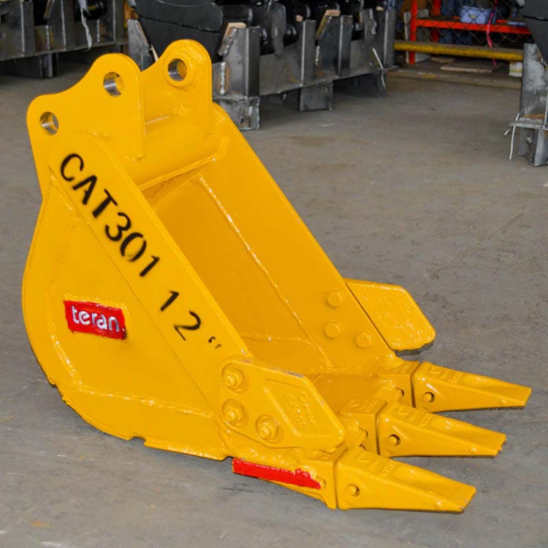 Teran Heavy-Duty Excavator Bucket | Model BKT-301 | Digging Width 12" to 30" Inch | Capacity 0.03 to 0.07 Cubic Meters | For Excavators