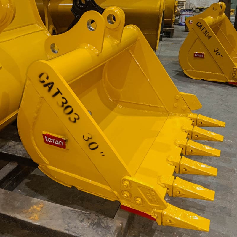 Teran Highly Durable Excavator Bucket | Model BKT-303 | Digging Width 12" To 36" Inch | Capacity 0.04 To 0.165 Cubic Meters | For Excavator