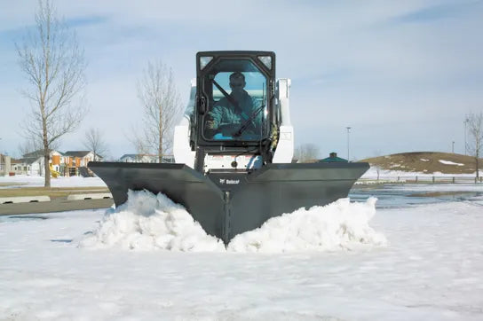 HitchDoc Mini Skid Blade | Bobcat Style Mini Track Series | Width 48" & 60" inches | Oil Flow Range 9-13 GPM | For Mini Skid Steers