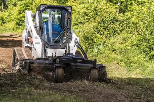 Top Dog Attachments Soil Conditioner | Manual & Hydraulic Angle | Width 72" & 84" | Replaceable Teeth | Oil Flow Range 13 to 37 GPM | For Skid Steer