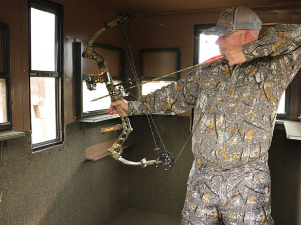 AWS Blind | Insulated Hunting Blind | Model 5x9 Ground Blind | Height Up to 20' | Width 60" x 84" | Stationary Setup | For Deer Hunters & Wildlife Enthusiasts