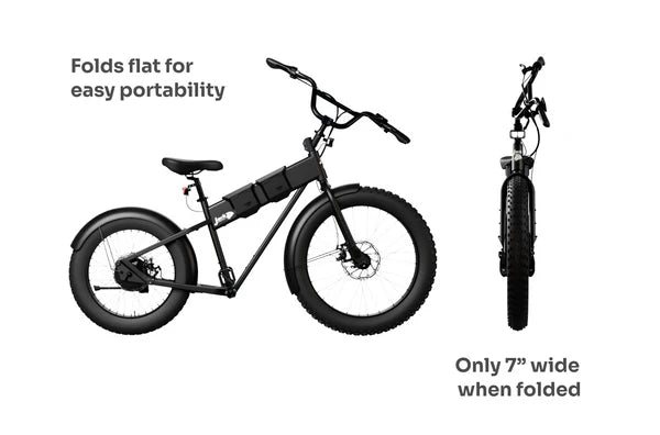 JackRabbit | Micro Electric Bike | Model MG Renegade | Lightweight Micro Hauler | 20” & 24” Off-Road Tires | 749W Cargo Motor | 48+ Mile Range | For Urban Commutes, Off-Road, Utility Hauling