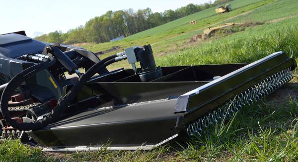 Loflin Fabrication | Severe Duty Exposed Blade Brush Cutter | 72" Width | Hydraulic Flow 15–40 GPM | For Skid Steer