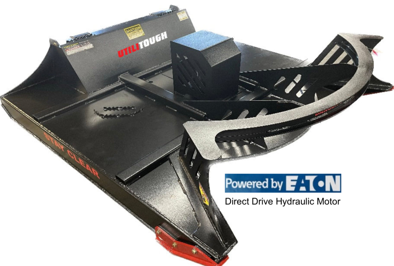 Utilitough Hydraulic Rotary Brush Cutter | 60" & 72" Width | Mid, Standard & High Flow Model | Hydraulic Flow Range 18-45 GPM | For Skid Steers And Compact Track Loader