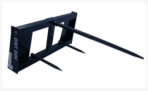 Dirt Dog BSS Bale Spear - Single | Overall Widthr 45" | Hay Implements | Oil Flow Range 15–25 GPM | For skid steer or Front Loader