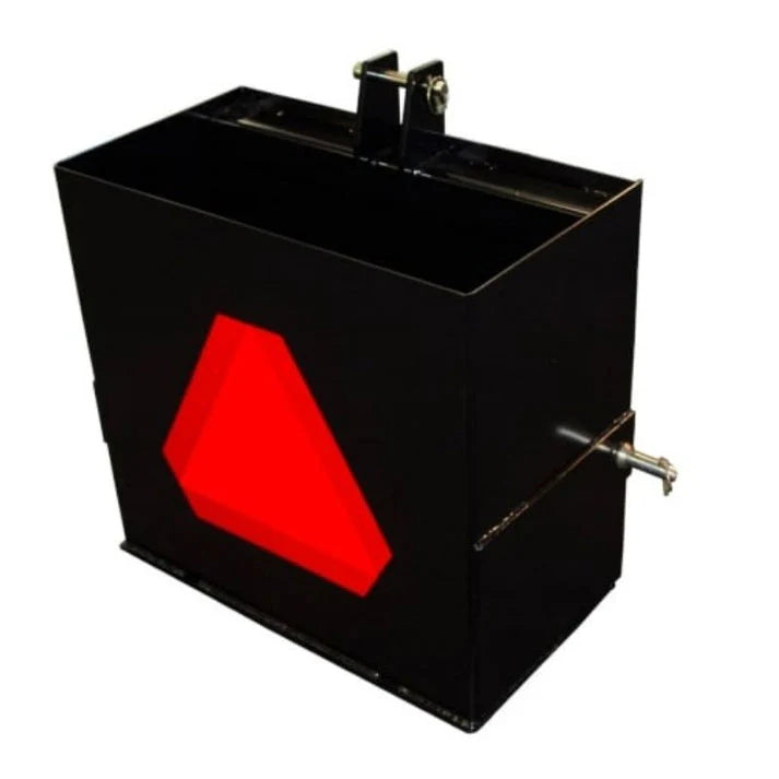 Top Dog Attachments Cat 1-3 Point Ballast Box | Stability & Counterbalance | Dimensions 25.5" x 13.75" x 24" | Weight 155 lbs | Horsepower 30-50 HP | For Tractors
