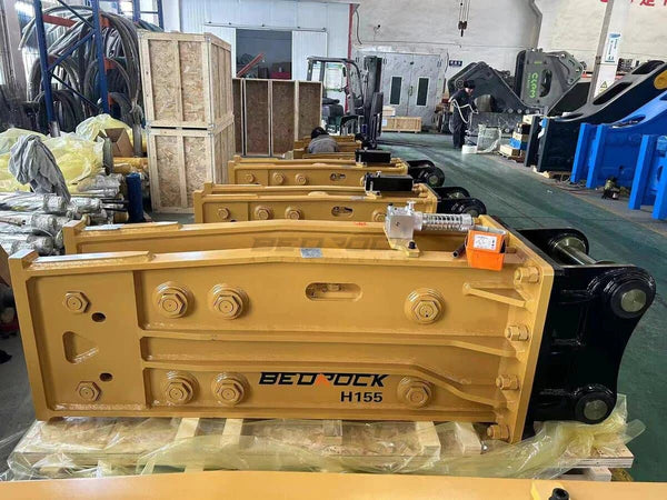 Bedrock Attachments Hydraulic Breaker Hammer | Model EH330 | Width 34.3-Inch | Machine Size  28-35 Ton | For Excavators