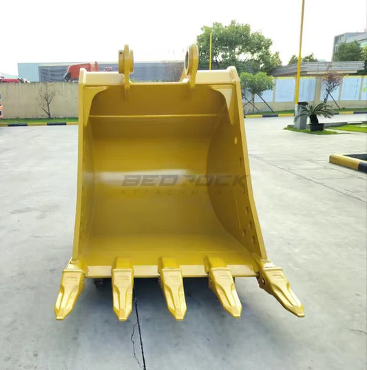 Bedrock Attachments Standard-Duty Bucket | Model 48in SD | Width 48-Inch | Capacity 1.3 CU M | Machine Size 25-30 Tons | For Excavators CAT 325B L, 325C, 330B L