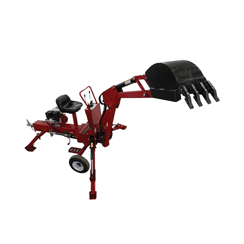 HitchDoc DirtMaster Towable Backhoe | Model KW55 | Digging Depth 78” inches | Horsepower 8.4 HP | For ATVs, UTVs & Small Utility Vehicles