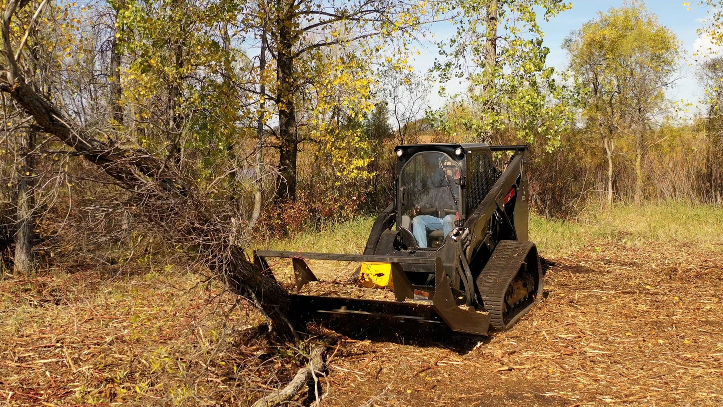 Erskine Industrial Direct Drive Heavy Duty Brush Mower | Model BM-72HD | Overall Width 77" inches | Flow Rate 30-42 GPM | For Skid Steer