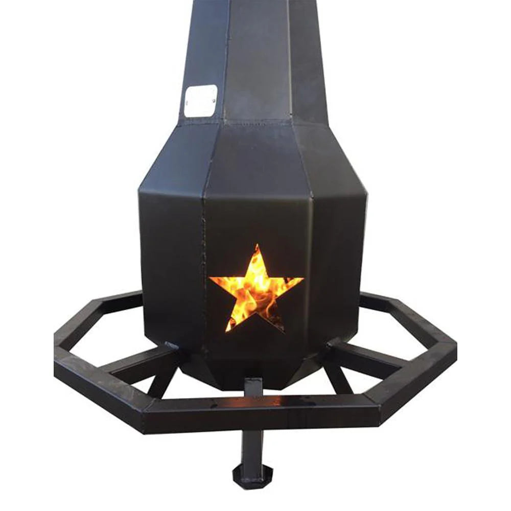 ASF Chiminea | Model TXC | Wide 33" inches | Weight 110 lbs | for Outdoor Warmth & Ambiance