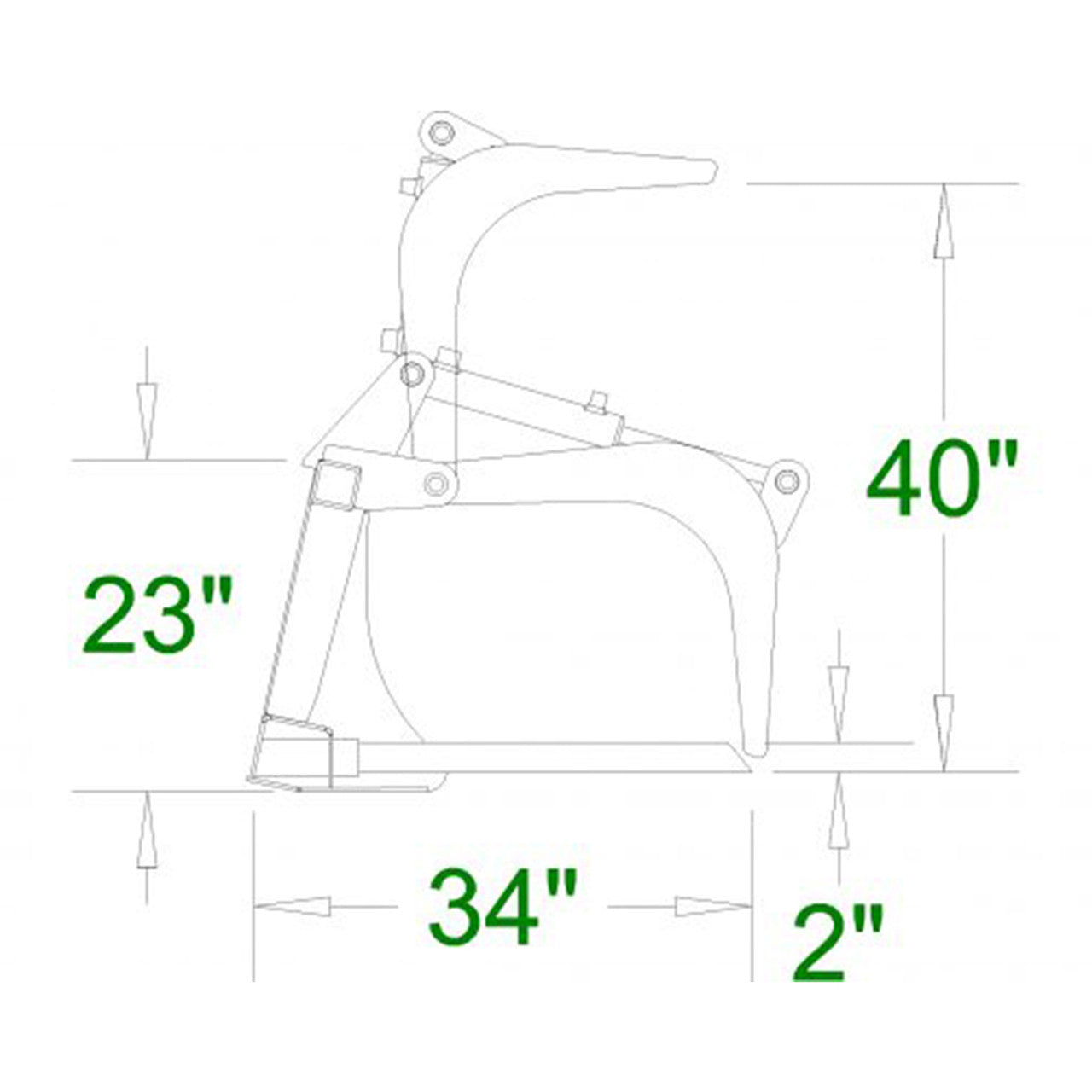 CID X-Treme Manure Fork With Grapple | Width 63" to 84" inches | Tine Thickness 2" inches | For Skid Steer